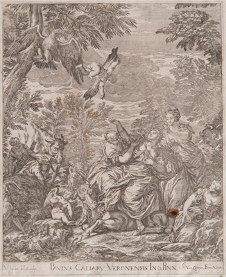 veronese etching from 1682 The Rape of Europa